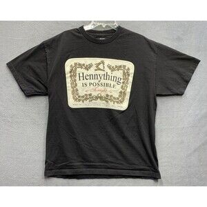 Fashion Nova Men Graphic Tee T-Shirt Men's Hennything Is Possible Black Large